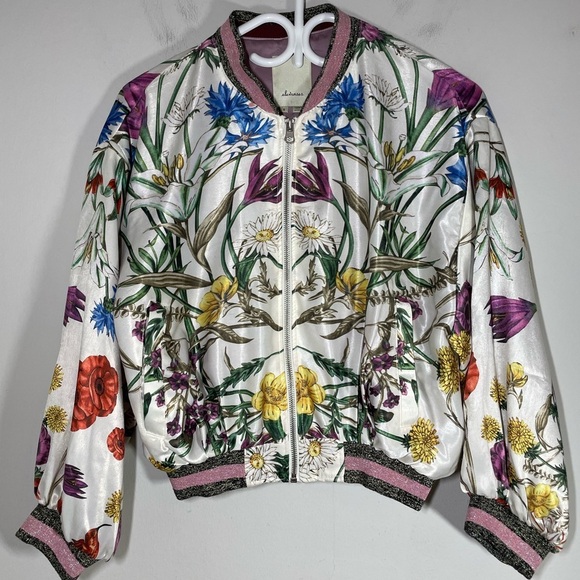 Anthropologie Elevenses Rubie Floral Bomber size S - Picture 10 of 15